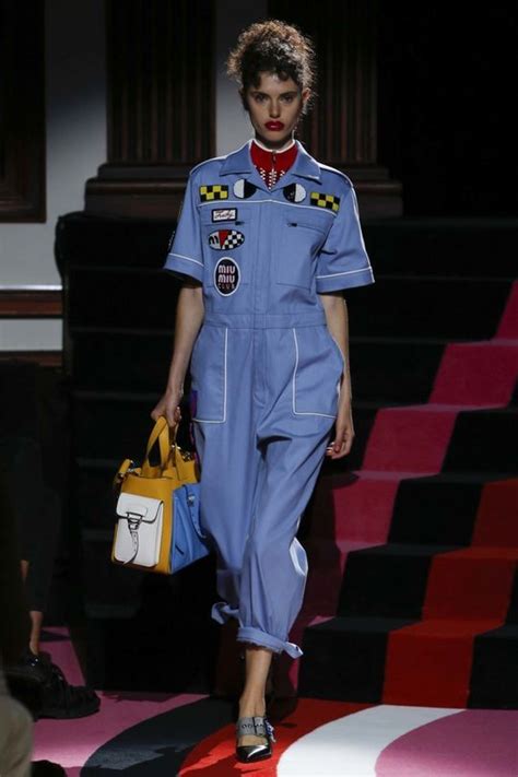 miu miu resort 2018 jumpsuit|Miu Miu's Automotive Mavens Take Resort 2018 .